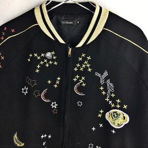 TD Studio Bomber Jacket | Designer Patchwork sz M